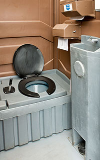 Clean Modern portable toilet