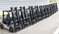 Forklift fleets for rent