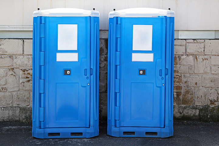 What is the typical rental price of a portable toilet?